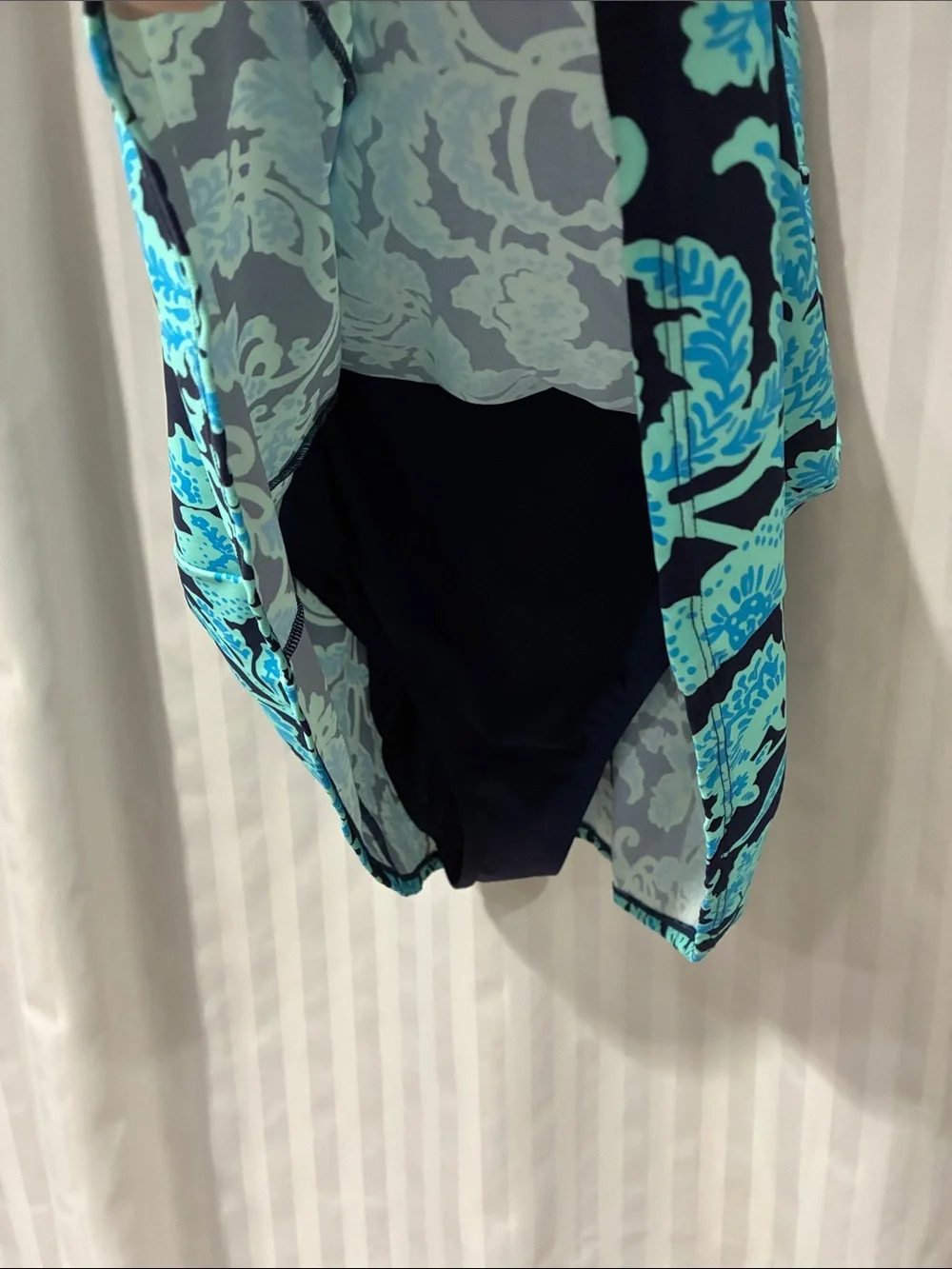 Swim Solutions Blue & Turquoise Floral One-Piece Swimdress - Picture 3 of 11
